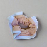 Solid chiffon scrunchies with satin border