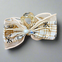 Large plaid bow clutcher