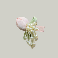 Tulip with pearls fascinator hairclip