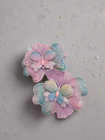 Pair of glitter butterfly bow hairclips