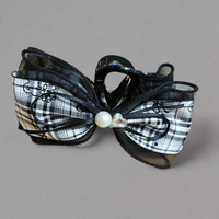 Large plaid bow clutcher