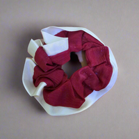 Solid chiffon scrunchies with satin border