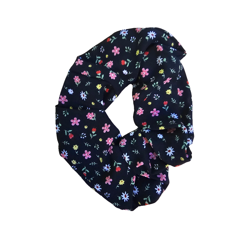 Small flowers print scrunchies