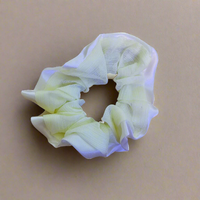 Solid chiffon scrunchies with satin border