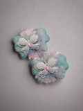Pair of glitter butterfly bow hairclips