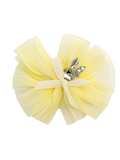 Pattern bow with rhinestone bunny fascinator hairclip
