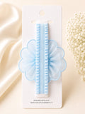 pretmybaby light blue chiffon flower baby headband with a soft elastic band for infants and toddlers