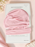 pretmybaby baby gift set featuring a soft pink newborn turban cap and a matching stretchy baby headband