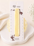 pretmybaby pastel yellow chiffon flower baby headband on display card for infants and toddlers