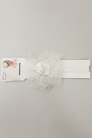 Soft cotton everyday baby headband rose bud on flower