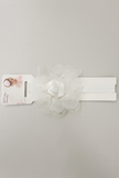 Soft cotton everyday baby headband rose bud on flower
