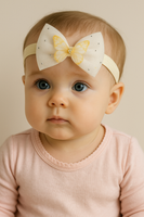 Soft cotton everyday baby headband Butterfly bow