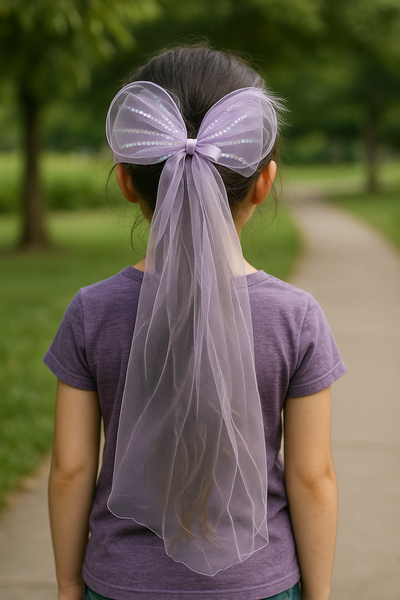 Veil hairclip with lights