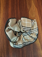 Plaid & Satin Scrunchie