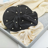 Pleated hanky scrunchie with pearls