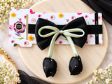 Soft cotton everyday baby headband tulip on bow