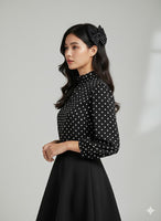 Polka dots Bow Hair Clip