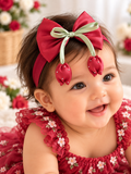 Soft cotton everyday baby headband tulip on bow