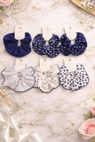 Set of 6 large scrunchies