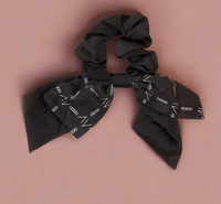 Dual bow scrunchie