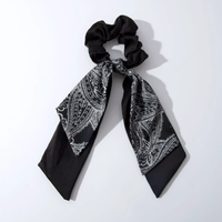 Dual Bow Scrunchies with Retro Print