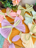 Large fascinator tulip bow