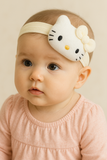 Soft cotton everyday baby headband kitty