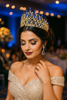Faux gemstone grand crown