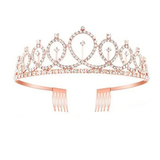 Free size Rhynestone tiara crown with birthday sash