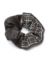 Plaid & Satin Scrunchie