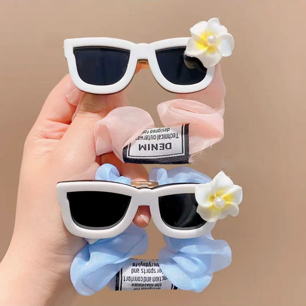 Cute Bear Decorated Sunglasses Hair Tie