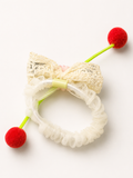 Pack of 5 mini scrunchies with cherry hanging