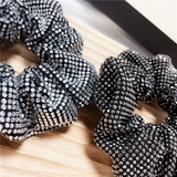 Premium Rhinestone Hair Scrunchies (Set of 2)