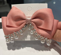 big bow with 2 pearls line