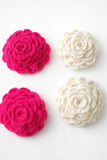 Large crochet rose bloom hairpin