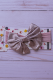 Soft cotton everyday baby headband satin bow