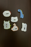Pack of 5 crochet animal tictac pins - fish