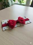 Soft cotton everyday baby headband silk organza bow