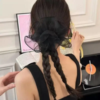 Puffy gauge satin scrunchie
