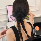 Puffy gauge satin scrunchie