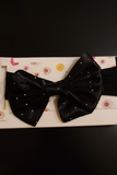 Soft cotton everyday baby headband satin bow