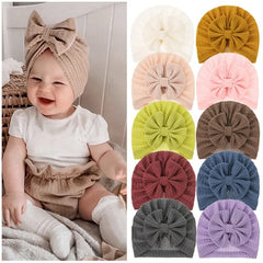 Waffle turban with large bow