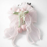 Tulip with pearls bunch large bow fascinator hairclip