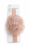 Flower bloom fascinator sibling set - mauve
