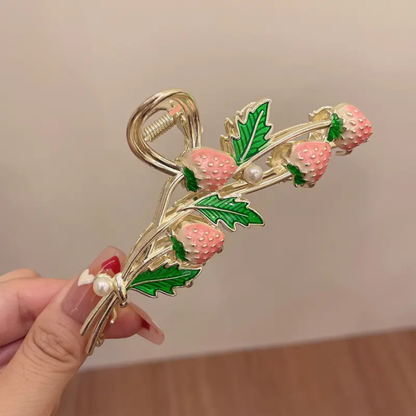 Large pink strawberry clutcher