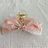 Large organza bow clutcher
