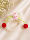 Pack of 5 mini scrunchies with cherry hanging