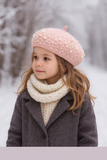 Premium Beret cap with assymetric pearls for kids
