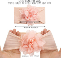 Soft cotton everyday baby headband large flower