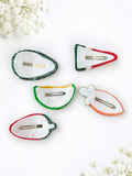 Pack of 5 crochet hair pins - veggies
